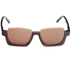Marni Tortoise 55mm Square Sunglasses
